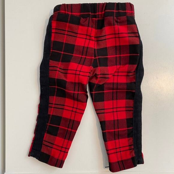 Posh Kiddos Red & Black Pants Size 9 Months - Picture 4 of 6